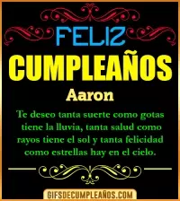 Frases de Cumpleaños Aaron